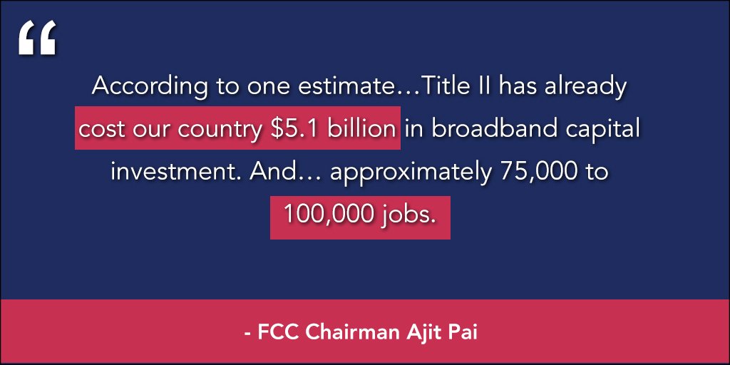 HispLeadFund's tweet image. @AjitPaiFCC is right, Title II hurts jobs &amp;amp; investment. Let&apos;s #FreeTheNet from heavy handed regs and rely on what works.