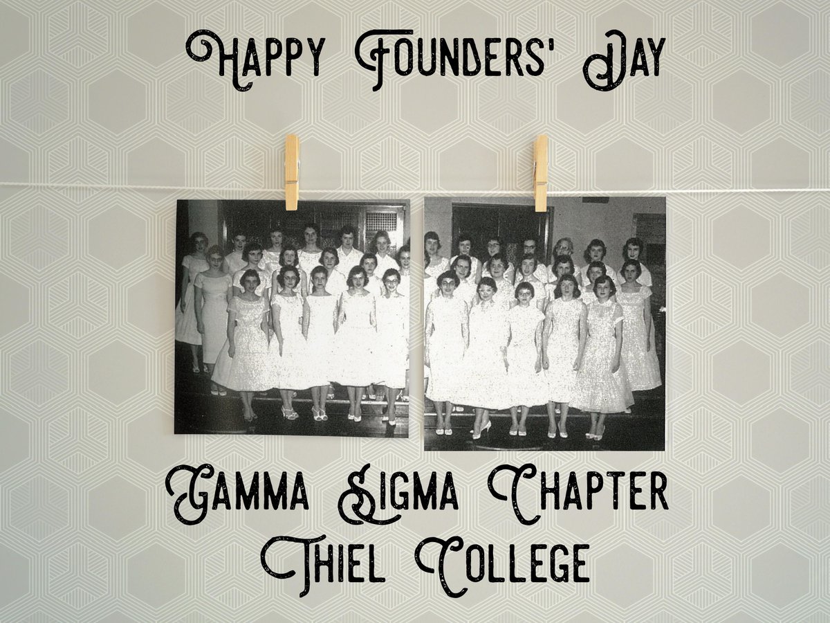 Our Gamma Sigma Chapter was founded on May 2, 1959 at Thiel College. Happy Founders' Day, Sisters!
