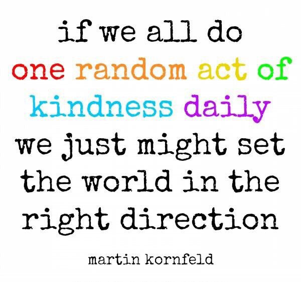 One by one, we ALL can #MakeADifference. #JoyTrain #SuccessTrain #Joy #Kindness #BeKind  RT @coachmekat