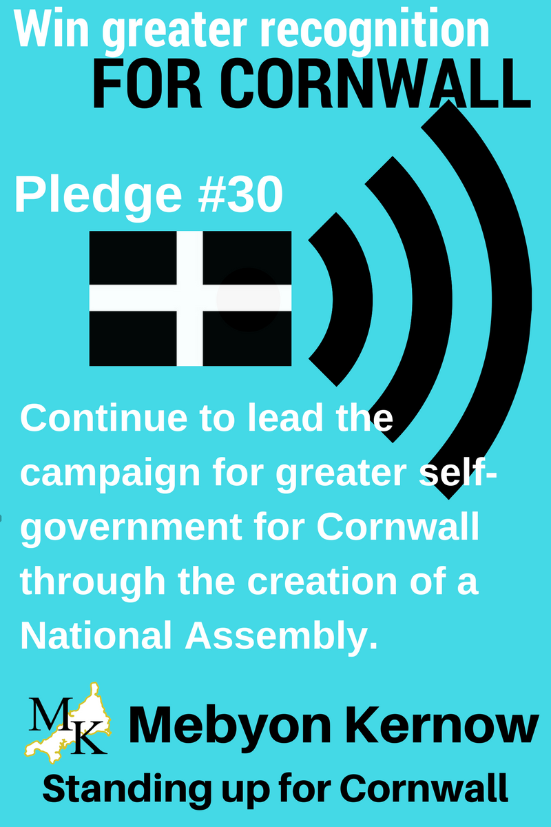 MKSECornwall's tweet photo. Today is election day!!  MK Cllrs will continue to campaign for greater self government for Cornwall Pledge #30 #VoteCornwall #VoteMK https://t.co/rEAqU5URPn