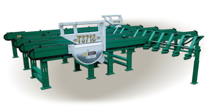 selectsawmillco's tweet photo. SELECT #trimsaws for boards and cants. Provides precision trimming from 3 to 16 feet in length. https://t.co/EPBJNp4Jeu