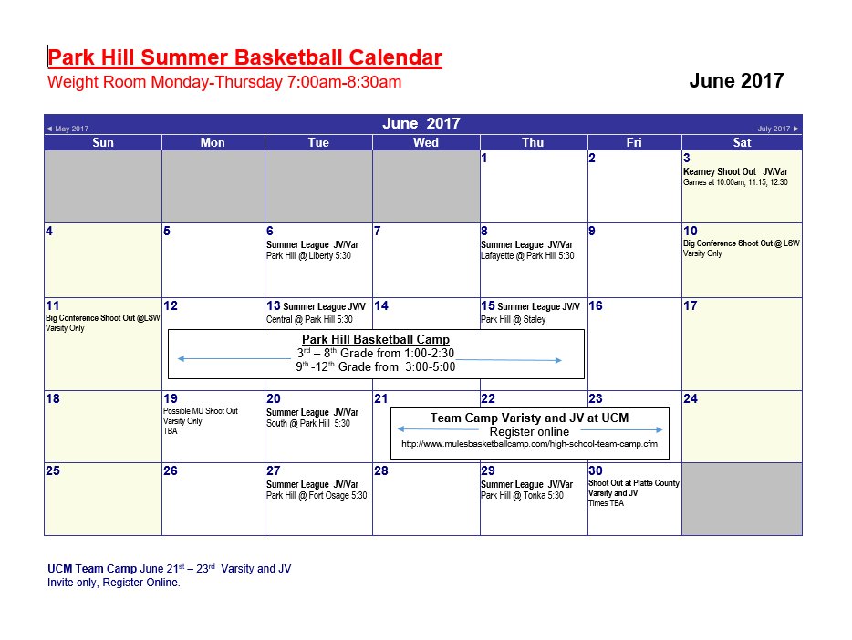 PHBallCoach's tweet image. Summer Basketball Calendar 2017 Varsity &amp;amp; JV events plus PH Camp Dates.
@JayLeathers32 @RonnieBell24 @Cecillee12 @wi11y_2k18 @mitch_baack