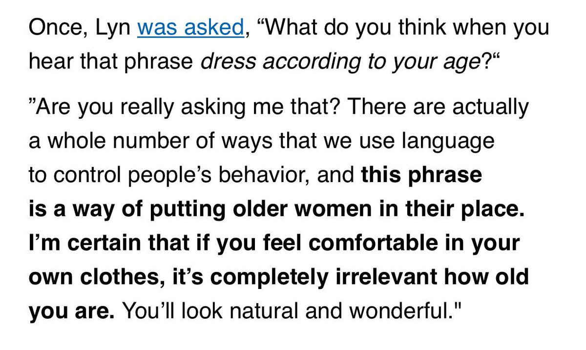 CommitToAwesome's tweet photo. "It's irrelevant how old you are." 63-year-old Lyn Slater, New York teacher, fashion goddess. https://t.co/O1pvtObCmZ