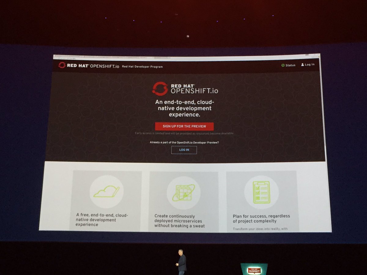 openshift's tweet image. Free preview of OpenShift.io is available now.