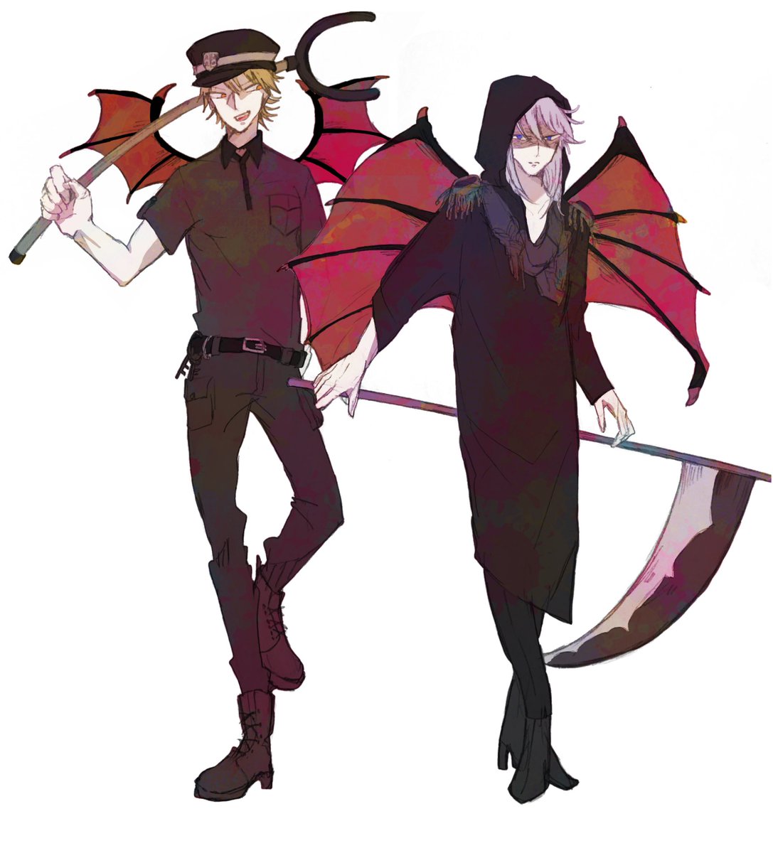 むぎさ Sur Twitter Usv天使悪魔化企画 擬人化悪魔のカンシュとショケイで参加させていただきました むぎさ Sur Twitter Usv天使悪魔化企画 擬人化悪魔のカンシュとショケイで参加させていただきました