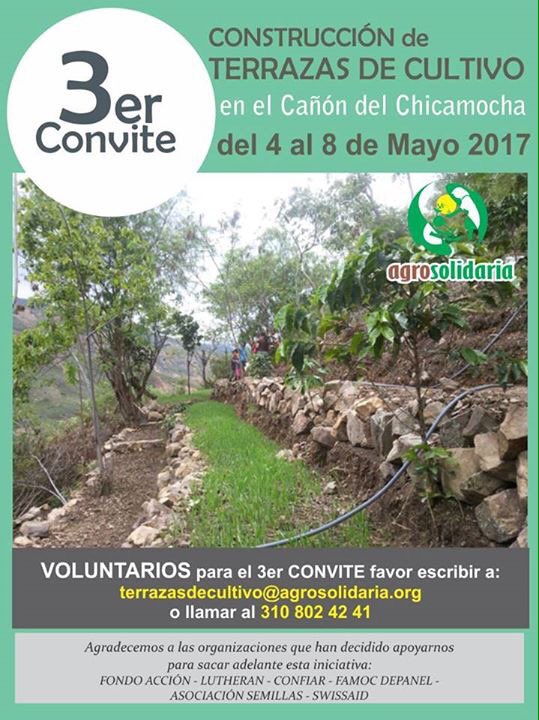agrosolidaria's tweet image. #TerrazasdeCultivo adecuando suelos para #AgriculturaFamiliarCampesina en Cañón del Chicamocha a través del #ServicioAgricola de Voluntarios