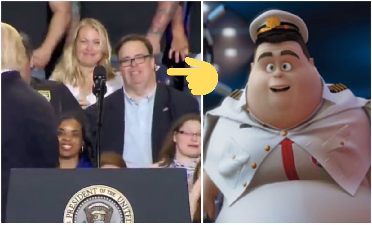 kinda disappointed that The Captain
from WALL-E is a trump supporter 🤖 

#trump100days