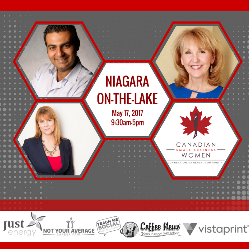 CdnSmallBizWmn's tweet photo. Join us in Niagara for workshops delivered by industry experts like @Bassem_Ghali, @JulieFlippin, @SuperMomBoss and many more. #CSBWBiz https://t.co/I2Zmb11wWy