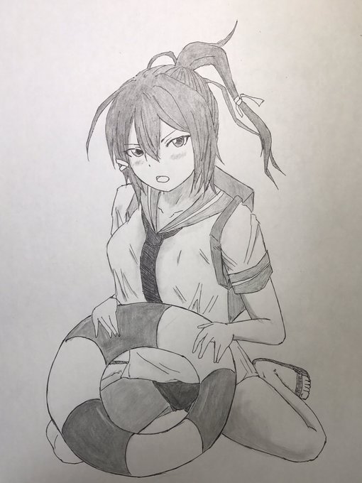 #艦これ版深夜の真剣お絵描き60分一本勝負 
 #艦これ版真剣お絵描き60分一本勝負_20170502
伊168
影の付け方がいまいちわからん 