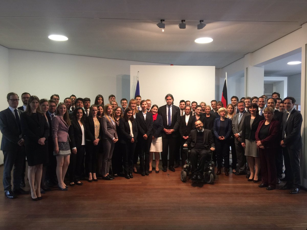 Impressive group: the 48 outstanding young women &amp; men of newly selected 72. crew of our Diplomatic Academy. First day of diplomatic career