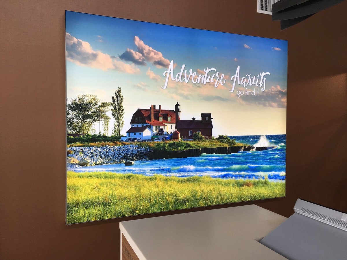 40visuals's tweet image. New SEG Light box and backlit printed fabric @Adventure_CU #SEGlightbox #signage #PRINTING #Lightbox #Michigan