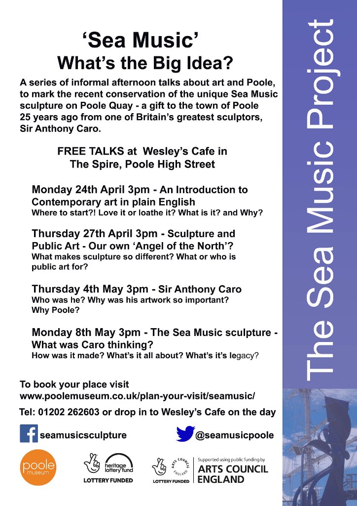 ArtsPoole's tweet photo. This week's free art talk is all about Sir Anthony Caro. Who was he? Join artist @mixxpix at The Spire Thurs 3pm https://t.co/ah0P4blIDA