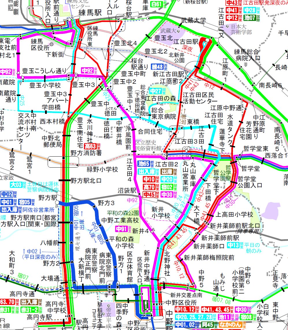 図 京王 バス 路線 京王八王子駅｜京王線｜のりば案内｜路線図｜西東京バス株式会社