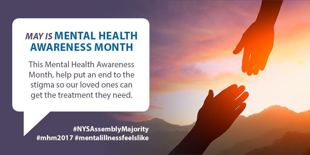 tremaine4ny's tweet photo. In 1949 #NYSAssembly passed a resolution re: May as #MentalHealthMonth in the State of New York. Let's put an end to the stigma! #MMHM2017 https://t.co/15ONtJ3qhq