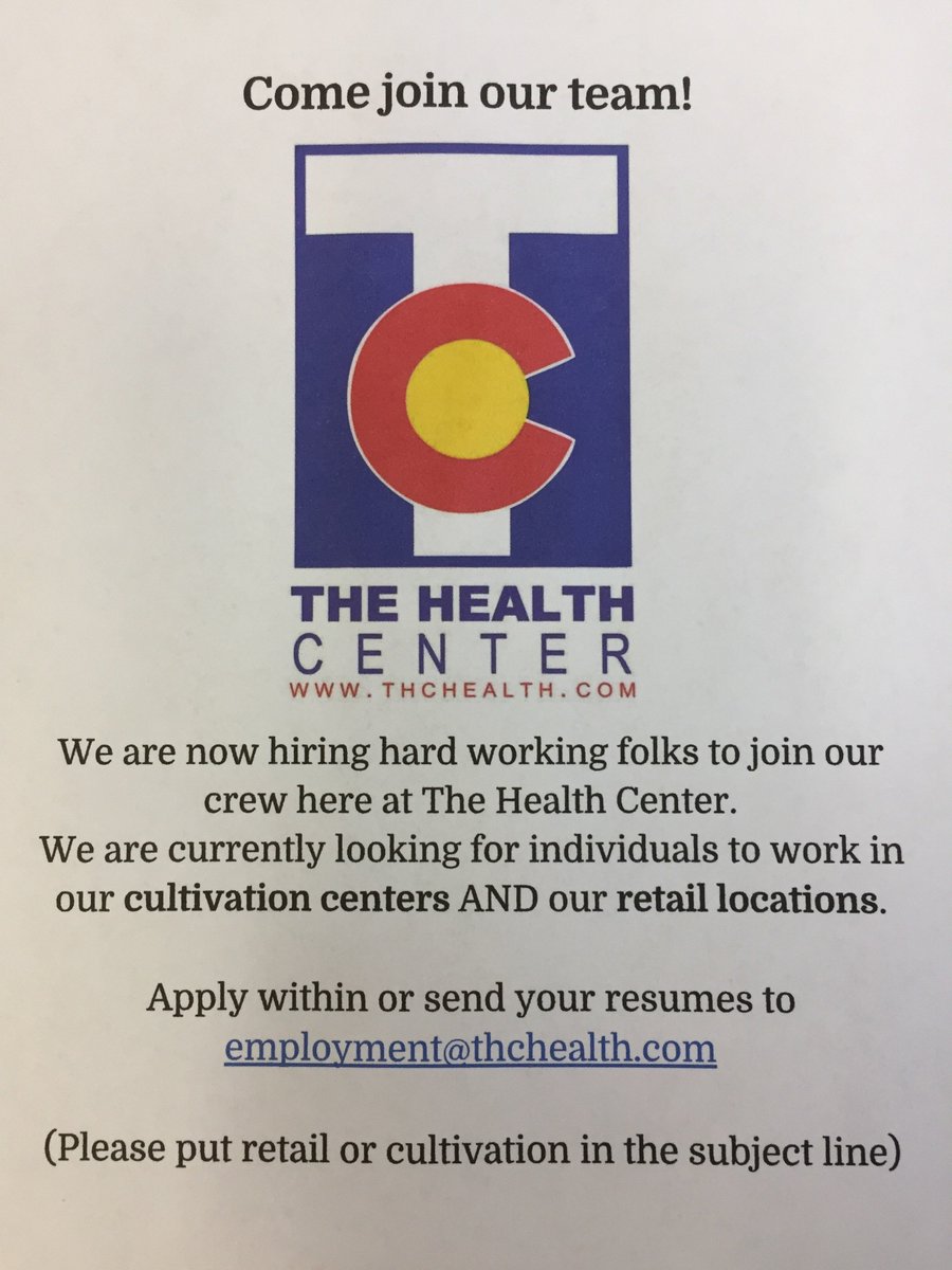 thchealth's tweet photo. The Health Center is Hiring! https://t.co/u9GHOjaeXK