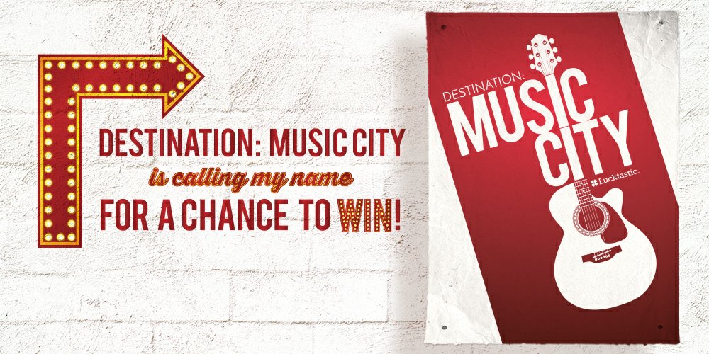 monkeysms's tweet image. Join me for the chance to win a trip to Nashville, TN! lucktastic.com/twShareFunnel