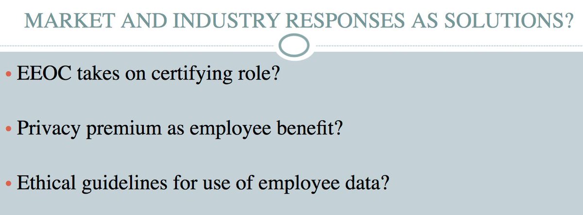 BKCHarvard's tweet image. What are some ways of protecting #quantifiedworker privacy in the workplace? -@iajunwa cyber.harvard.edu/events/2017/lu…