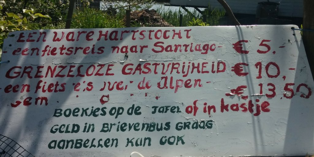 Wandelen op het Trekvogelpad vlakbij Amsterdam, het #Santiago gevoel: grenzeloze gastvrijheid. Het bestaat nog, te gek ;-)! #wandelen #hiken