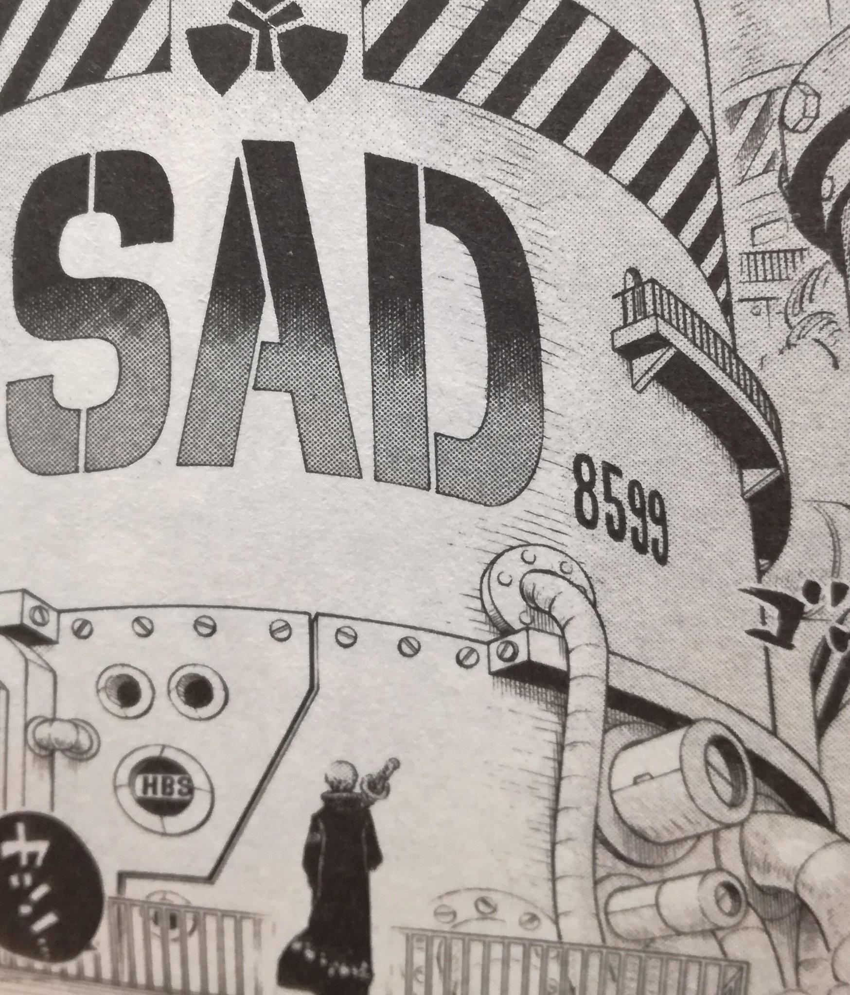 One Pieceが大好きな神木 スーパーカミキカンデ 8599 こういうとこ細かいですよね Sad を運ぶトロッコっていうのは説明があったけど 数あるタンク それぞれに番号がある の中でも このタンクのsadを運ぶためのトロッコですよっていう