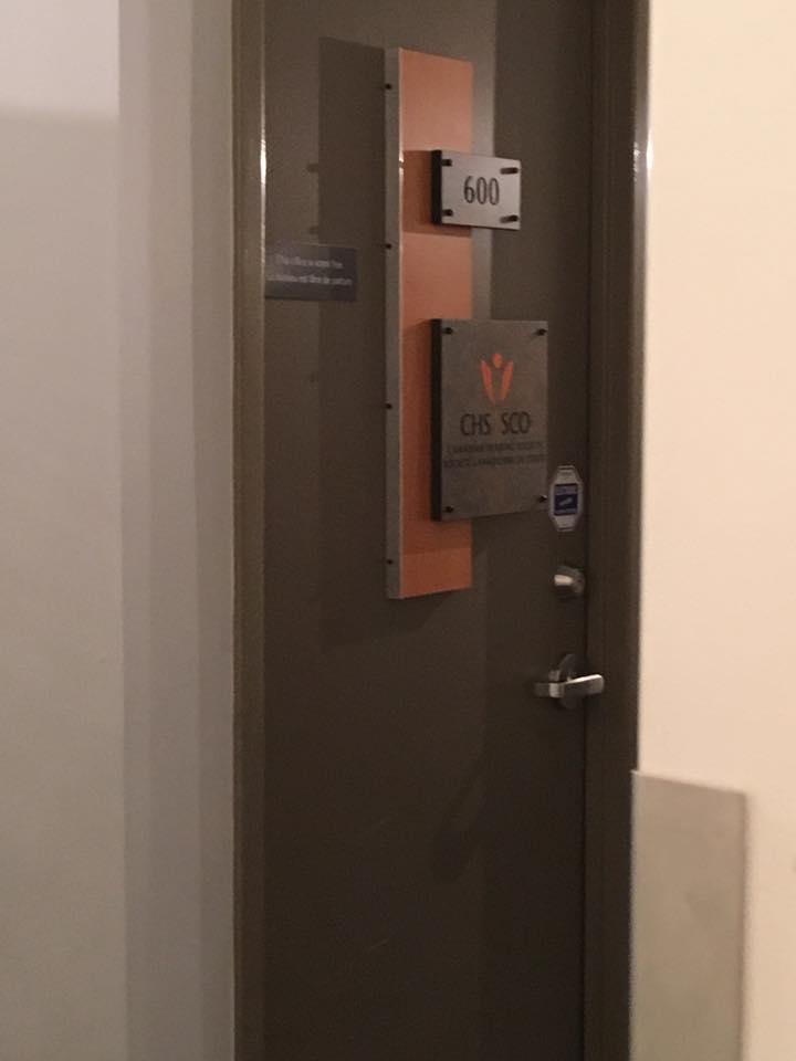 CUPE2073's tweet image. Eight weeks + one day on strike today. Ottawa office of CHS, all locked up. Not business as usual, @HelenaJaczek and @DrEricHoskins. #CHS