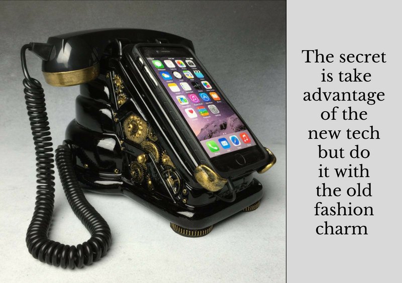 callnotify's tweet image. The #secret is take #advantage of the new #tech but do it with the old fashion #charm