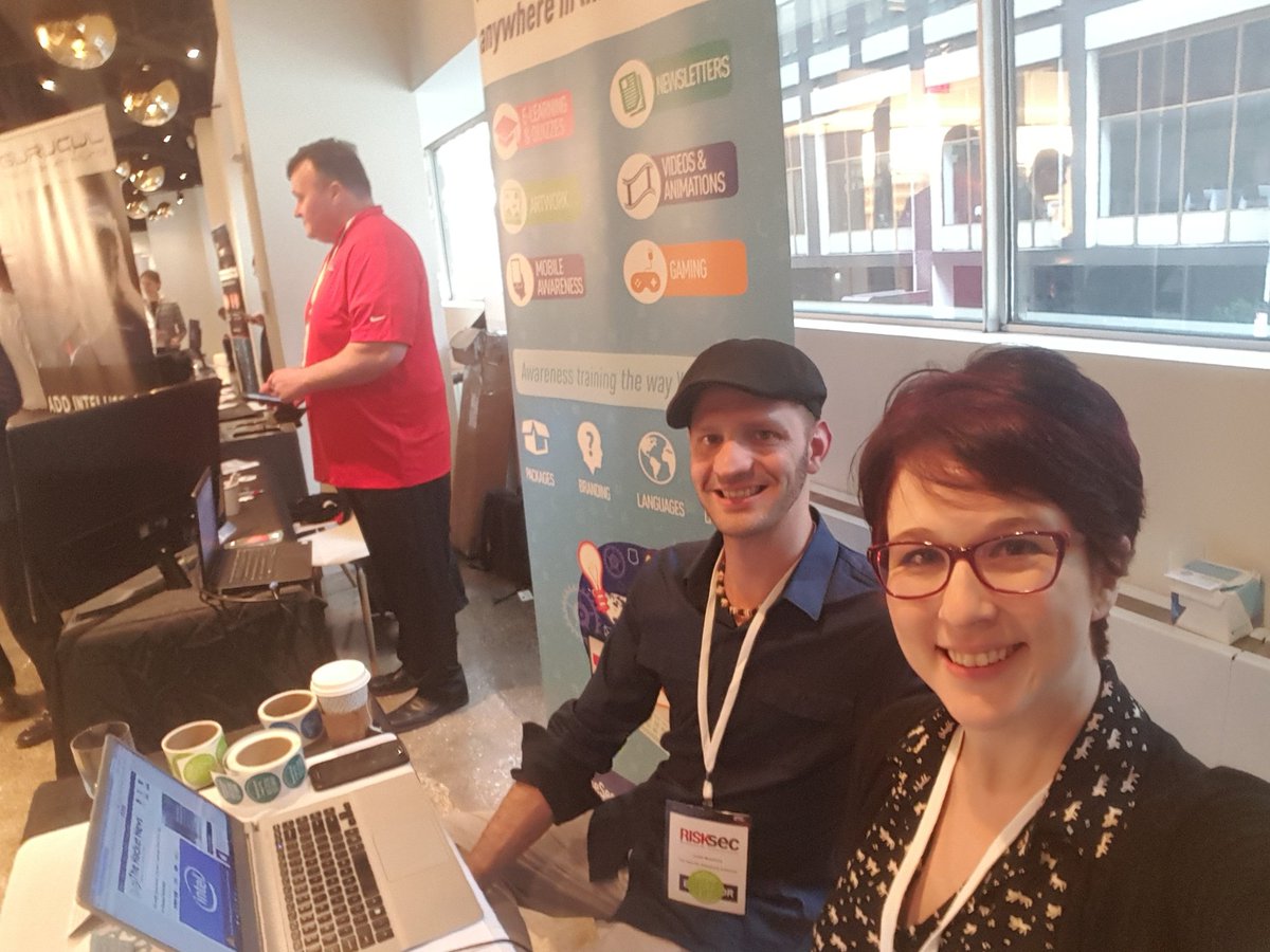 SecAwareCo's tweet photo. Be sure to come say hi to our lead writer and creative director at the #RiskSecNY conference! Booth #3!! https://t.co/xh4aULGZwU