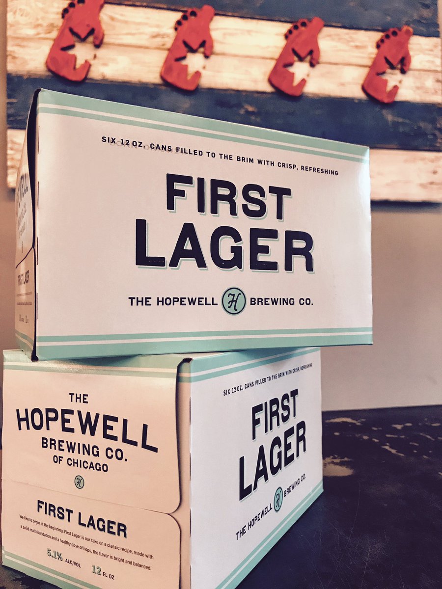 BitterPops's tweet photo. The name on the box says it all... #bethefirst @HopewellBrewing #firstlager #tapyours #cheers https://t.co/3V2UknXADg