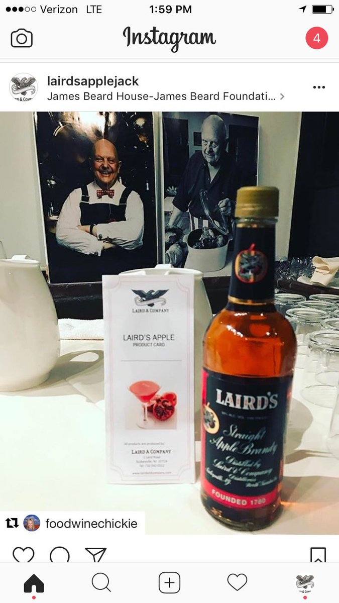 LairdsApplejack's tweet photo. Congrats to all the #JamesBeard 2017 winners including our friend #ChrisHannah & @arnaudsnola for "Outstanding Bar Program" #industrynews https://t.co/UZjfp5tvhG