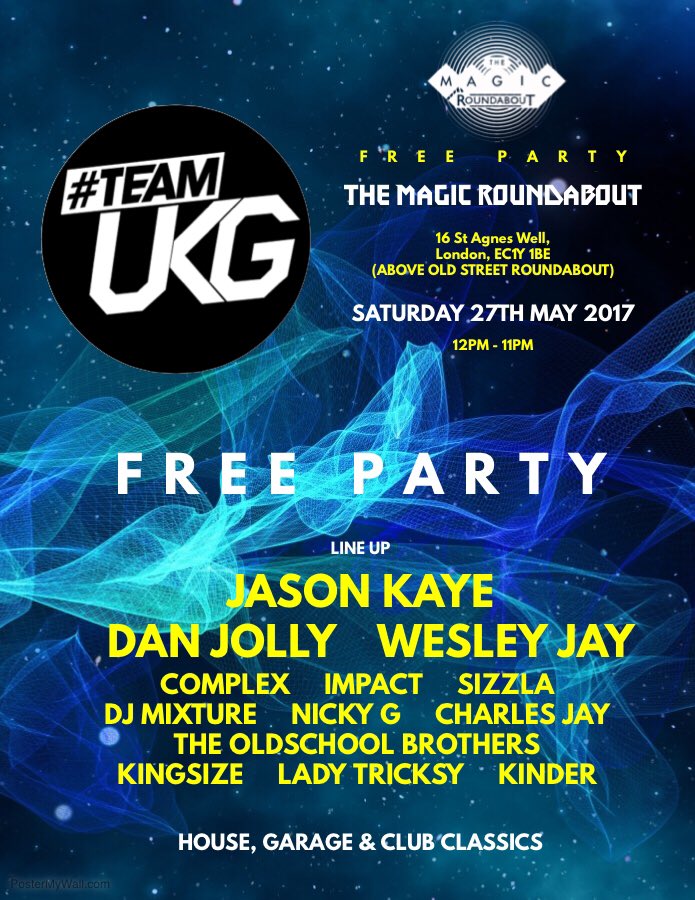 Next FREE PARTY: 

Ft <a href="/DJJasonKaye/">Jason Kaye</a> <a href="/DJDanJolly/">Dan Jolly</a> <a href="/WesleyJay/">Wesley Jay</a> <a href="/ComplexDj/">dj</a> <a href="/ImpactUKG/">impact</a> +more