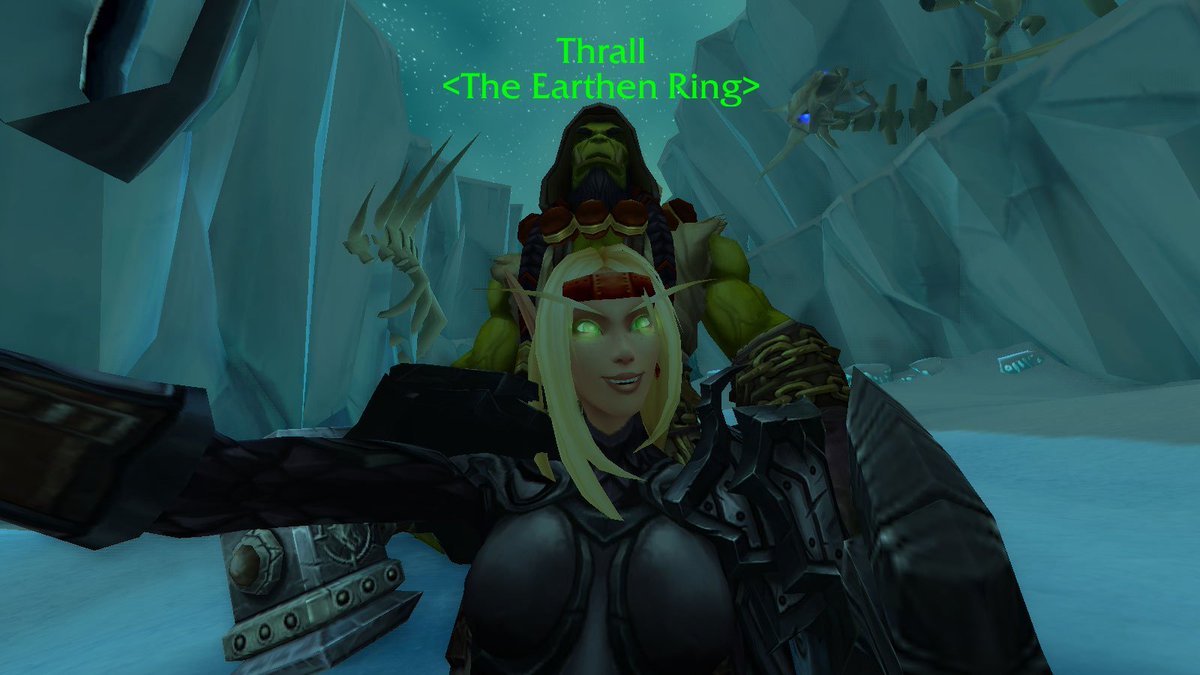 Me and my homeboy Thrall in the cold north.
FYI i think he is stuck :P
