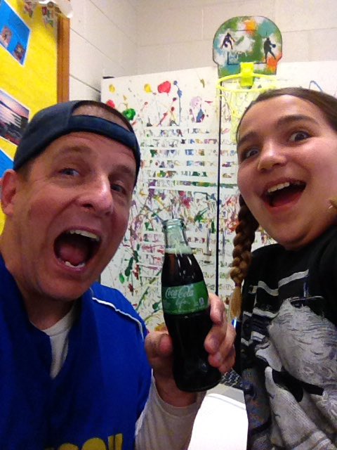 She brought in a Coke from South Africa! #WeAre44 #Madison44 #awesome