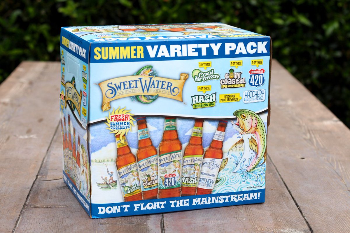 sweetwaterbrew's tweet image. The latest and greatest Variety Pack is hittin shelves this week wherever the fishing good - streamline your summer sippin.