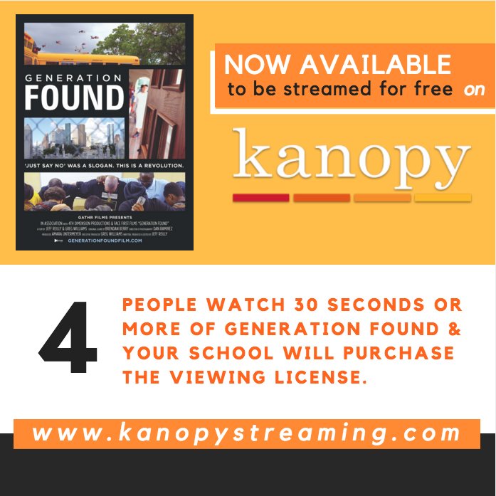 ATTENTION COLLEGE STUDENTS: You can watch Generation Found for FREE on <a href="/KanopyStreaming/">Kanopy Streaming</a> 🙌