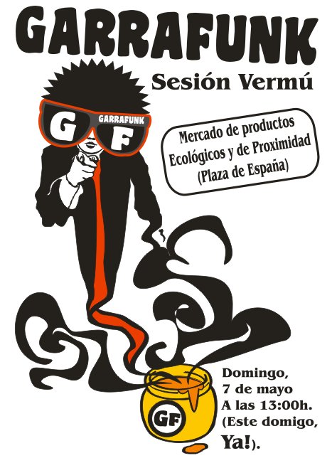 Garrafnk's tweet photo. SESIÓN VERMÚ #GARRAFUNK El domingo 7 de mayo 13:00 en #mercadoecoloxicocoruna en Plaza de España #coruña #rock #funk No te lo pierdas!!! https://t.co/dvXOyY5TBc