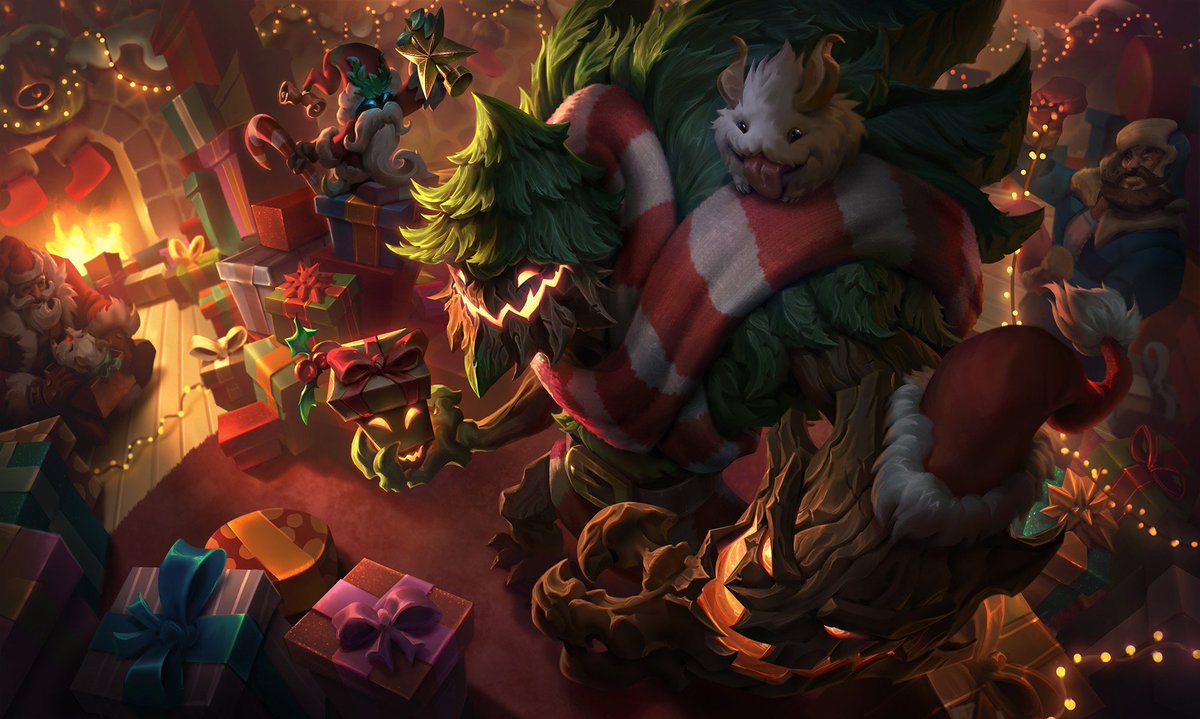 Ulkhror's tweet image. Stunning #lol #Maokai Festive Splash art by Mike Azevedo @PKMike (2017) @LeagueOfLegends @moobeat @riotgames @loleu artstation.com/artwork/XEGgy