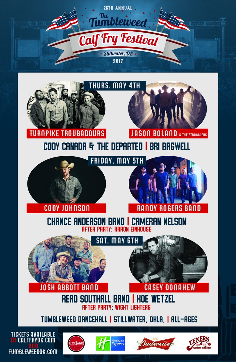 WOAH! Just 2 days to #CalfFry Bigger than ever + PERFECT WEATHER! <a href="/TpTroubadours/">Turnpike Troubadours</a> <a href="/CodyJohnsonBand/">Janet Russo</a> <a href="/joshabbottband/">Josh AbboŦŦ</a> bit.ly/CalfFry2017