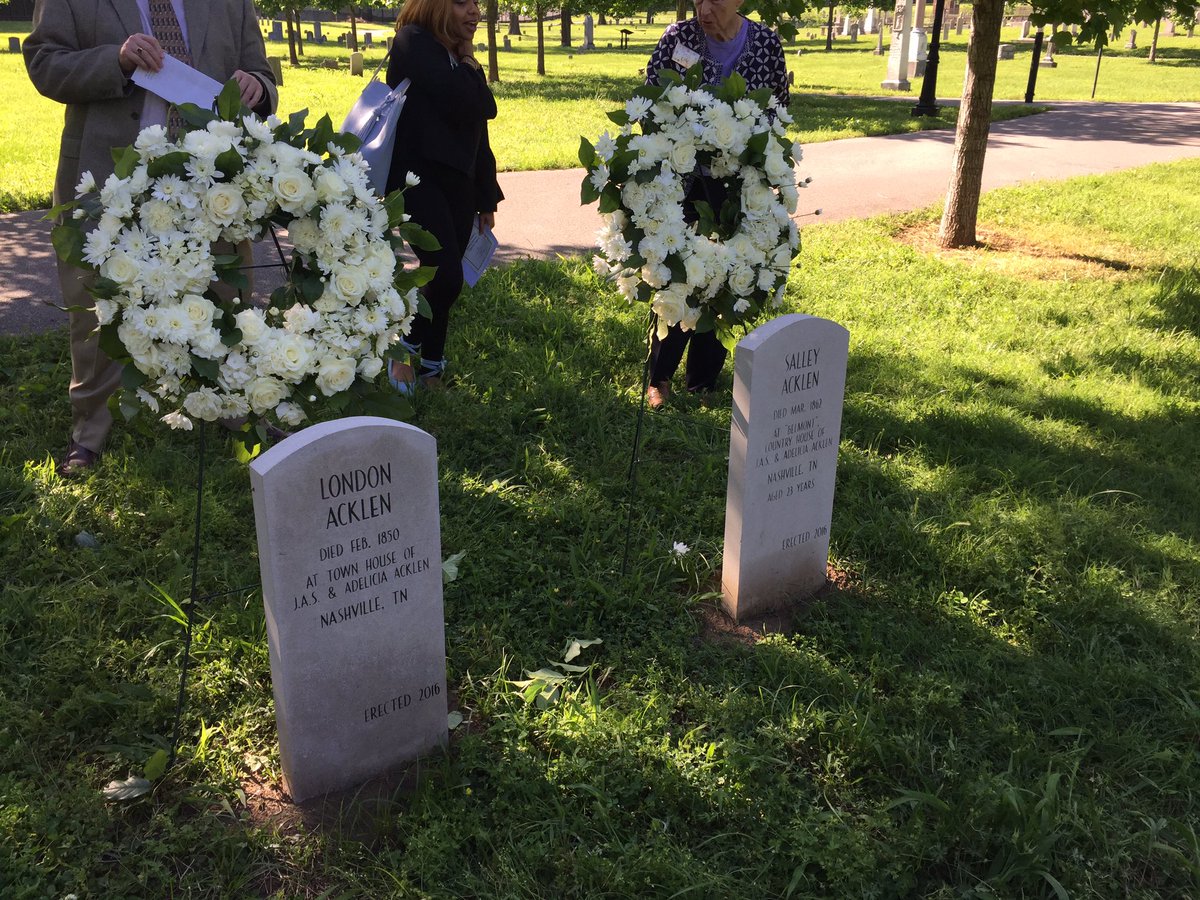 A beautiful day for the dedication of the tombstones for Landon and Salley Acklen, formerly enslaved Nashville residents.