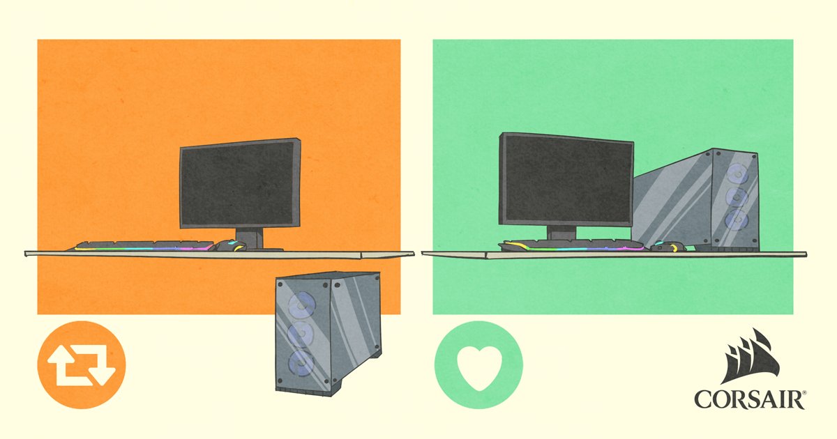 CORSAIR's tweet image. Where do you put your PC?