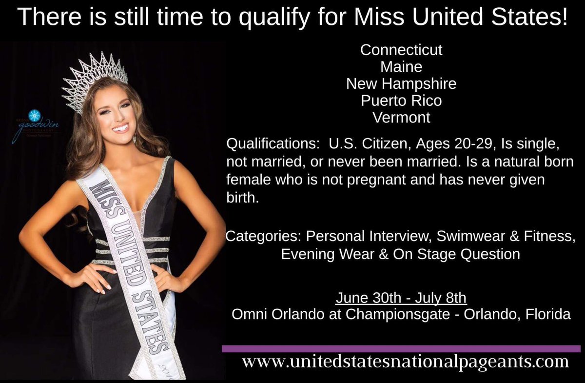 DeliriumPageant's tweet photo. Still time to qualify!  Apply today at https://t.co/ijFB7dZdV7 #MissUnitedStates #ShesBeautyandShesGrace #AlwaysMissUS https://t.co/wG2SpPrXqI