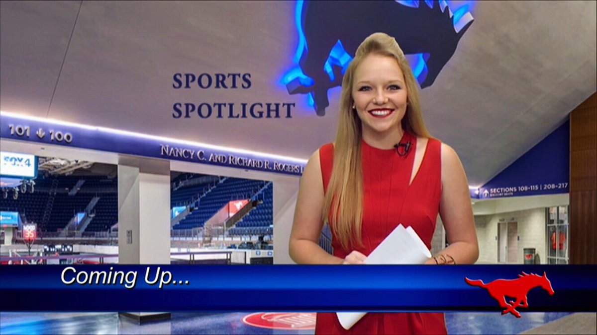 KeaganSnivelyR1's tweet photo. Coming up tomorrow... more teased hair, big smiles and SMU sports as I do my last Sports Spotlight of the semester! #smutv https://t.co/vGlbXEimQD