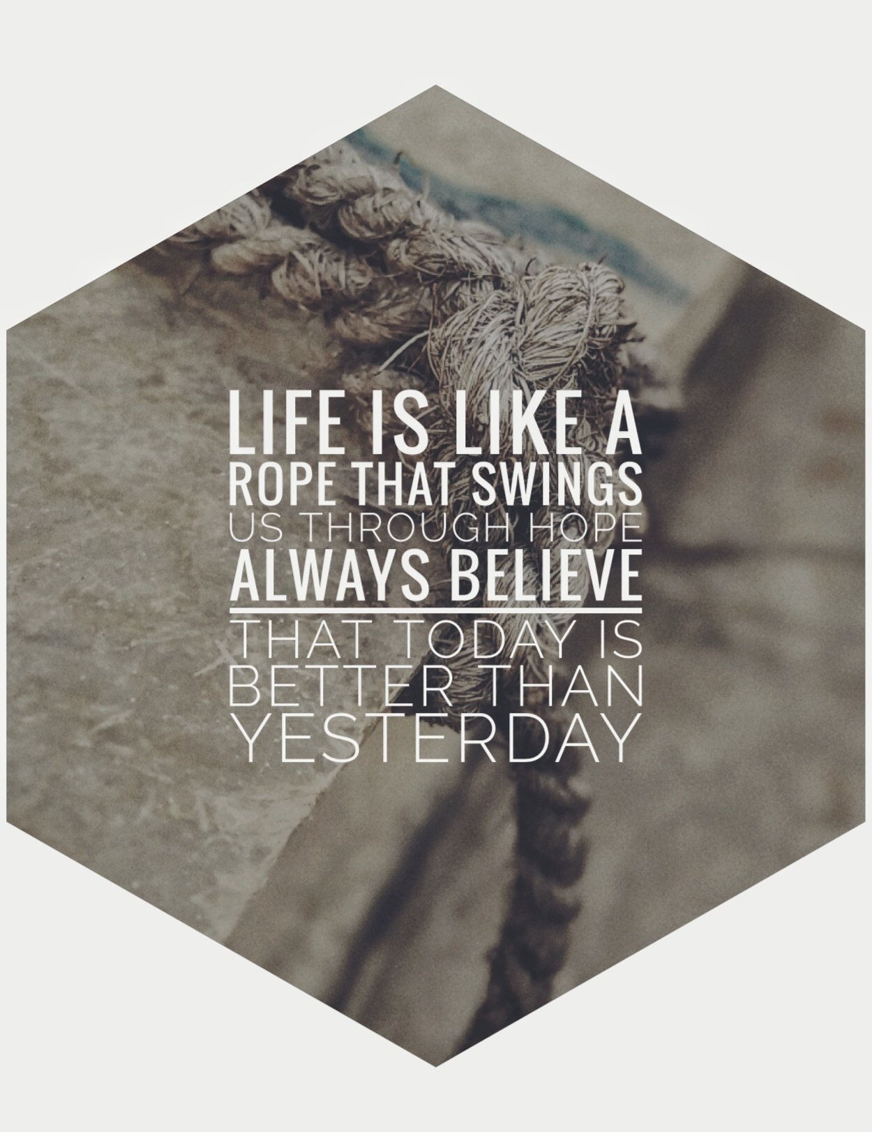 Inspirational Quotes on Twitter "Life is like a rope that swings us