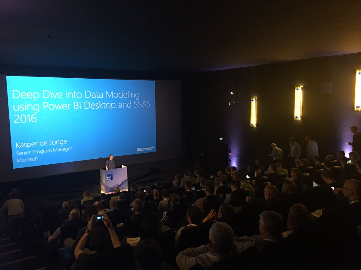 DoktorKermit's tweet image. Another full session at #sqlnexus - @Kjonge is jumping in the deep end on modeling in #powerbi and #Ssas