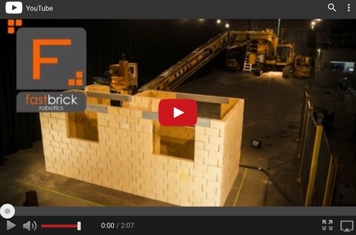 This brick-laying #3Dprinting #robot can build a house four times faster than a human bricklayer youtu.be/4YcrO8ONcfY via <a href="/YouTube/">YouTube</a>