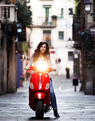 girl on vespa