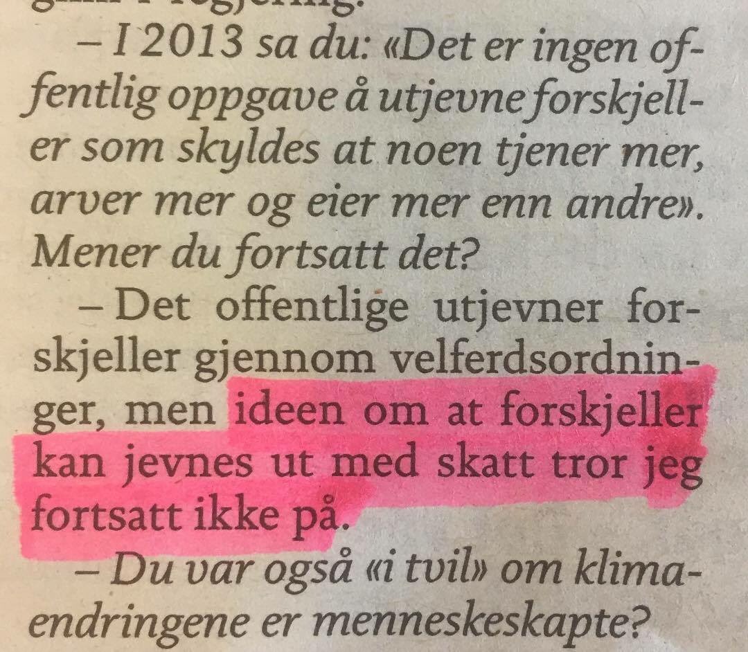 Og ideen om at folk forblir fattig på grunn av denne regjeringas politikk tror jeg heller ikke på, liksom.