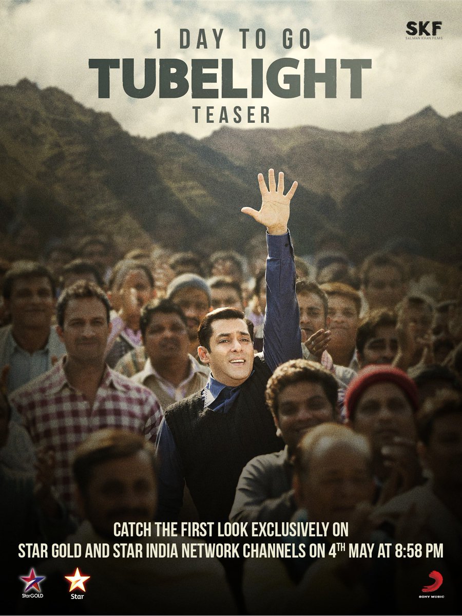 TubelightKiEid's tweet image. If you're happy and you know it raise your hand! 🙋‍♂️
#TubelightTeaserTomorrow
@beingsalmankhan @kabirkhankk @amarbutala @skfilmsofficial