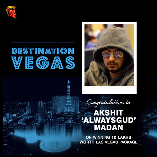 Spartan_Poker's tweet photo. Some play for the glory and some play to write their story. Congratulating Akshit Madan on completing his amazing #DestinationVegas story! https://t.co/Ceifd7qIQR