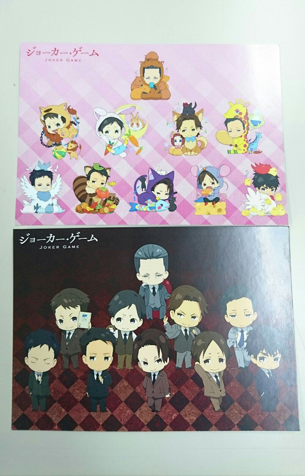 ｔｖアニメ ジョーカー ゲーム 5月4日 木 7日 日 に舞台 ジョーカー ゲーム 会場でアニメ のop Ed ドラマcd Dvd Blu Rayをご購入またはご予約された方に 会場予約特典としてポストカードをプレゼントします 絵柄は通常版とアニマル版の2種から