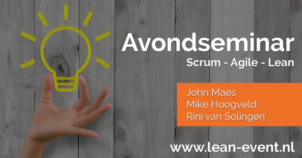 Infraflex's tweet image. Laatste kans! Wil jij kennis maken met Scrum, Agile en Lean? Geef je op voor ons avondseminar: lean-event.nl