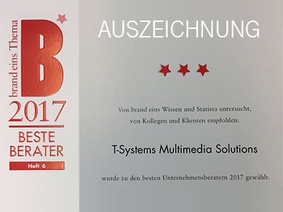 Telekom_MMS's tweet photo. .@brandeins zeichnet aus: #tsmms ist „Beste Berater 2017". Mehr Infos zur größten deutschen Consulting-Umfrage: https://t.co/M7mYzfd4w4 https://t.co/sMDQB0C4Ew